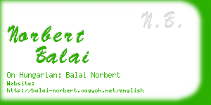 norbert balai business card